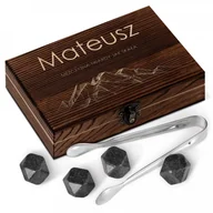 Pozostałe akcesoria barmańskie - Murrano Kamienie do whisky kostki w drewnianym opakowaniu grawer Góry ZEKOS-016 - miniaturka - grafika 1