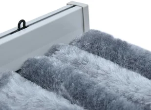 vidaXL Zasłona przeciwko owadom, srebrna, 100x220 cm, szenil vidaXL - Akcesoria do okien - miniaturka - grafika 4