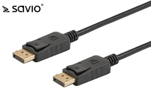 Elmak Kabel DisplayPort M - DisplayPort M Savio CL-135, wersja 1.2, 4K, pozłacane końcówki, 1m SAVIO CL-135 - Kable komputerowe i do monitorów - miniaturka - grafika 2