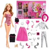 Ozdoby bożonarodzeniowe - Mattel Barbie Kalendarz adwentowy z lalką GFF61 - miniaturka - grafika 1