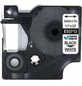 Papier do drukarek - Dymo Taśma do D1 53713 24mm/7m biała/czarny - miniaturka - grafika 1