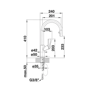 Blanco CARENA-S chrom 521356 - Baterie kuchenne - miniaturka - grafika 3