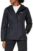 Kurtki i kamizelki sportowe damskie - Columbia Columbia Damska kurtka przeciwdeszczowa Pouring Adventure II, czarna, XS 1760071 - miniaturka - grafika 1