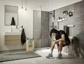 Wieszaki łazienkowe - Hansgrohe WallStoris Wieszak na ręcznik biały mat 27926700 - miniaturka - grafika 1