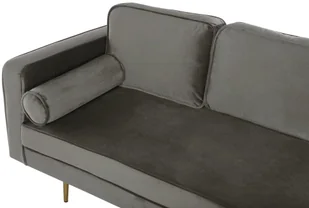 Beliani Szezlong welur brązowo-szary lewostronny MIRAMAS - Szezlongi - miniaturka - grafika 6