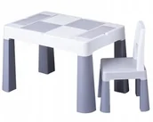 Zestawy mebli dla dzieci - Tega Baby Baby Baby Zestaw Multifun Eco Mamut Stolik + Krzesełko SZARY - miniaturka - grafika 1