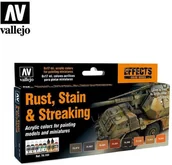 Kolejki i akcesoria - Vallejo Model Color Zestaw 8 farb - Rust, Stain & Streaking by Scratchmod Vallejo 70183 - miniaturka - grafika 1