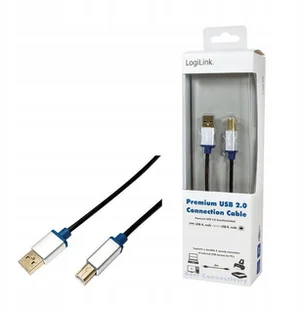 LogiLink Kabel USB 2.0 Premium BUAB230 A/B 3m KKLKKUBU0230 [6075980] - Kable USB - miniaturka - grafika 5