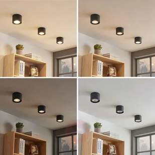 Lampenwelt com Spot sufitowy LED Mabel, okrągły, ciemnoszary - Lampy sufitowe - miniaturka - grafika 2