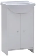 Szafki łazienkowe - Astor Zestaw Bella 50 cm szafka z umywalką biała - miniaturka - grafika 1