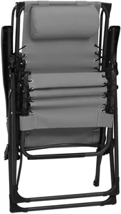 vidaXL Składane krzesło tarasowe, szare, tworzywo textilene 312466 - Leżaki ogrodowe - miniaturka - grafika 8
