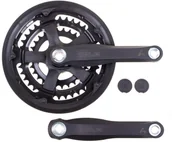 Części rowerowe - Amar Wheels Mechanizm korbowy Amar BOLD 28-38-48T 170mm czarny z osłoną 150560 - miniaturka - grafika 1