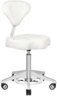Krzesła i taborety kosmetyczne - ACTIVESHOP TABORET KOSMETYCZNY AZZURRO 156F BUMP-UP BIAŁY - miniaturka - grafika 1