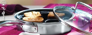 Le Creuset Patelnia Sauté 3-Ply Z Wkładem Do Przyrządzania Jajek W Koszulkach I Szklaną Pokrywką silber - Patelnie - miniaturka - grafika 3