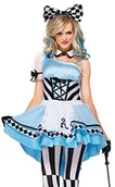 Stroje karnawałowe - Leg Avenue Adult Psychedelic Alice Fancy Dress Costume, m, niebieski/biały 8522502059 - miniaturka - grafika 1