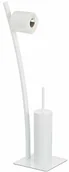 Akcesoria do wc - Relaxdays komplet do WC biały, uchwyt na papier toaletowy, szczotka do WC, uchwyt na szczotkę, higieniczny, wys. x szer. x gł.: 78 x 29 x 20 cm, biały (10024545) - miniaturka - grafika 1