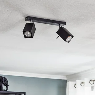 Euluna Spot sufitowy Square, czarny, 2-punktowy - Lampy sufitowe - miniaturka - grafika 3