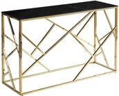 Konsole i sekretarzyki - Signal Konsolka ESCADA C II czarna - efekt marmuru, na złotym stelażu - miniaturka - grafika 1