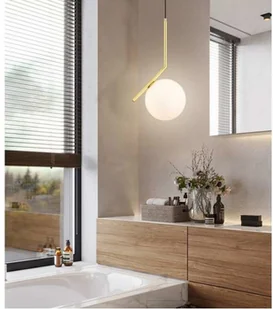 COPEL Wisząca LAMPA modernistyczna CGMLKUL20ZWIS COPEL kula OPRAWA szklany ZWIS ball condi mondo złota biała CGMLKUL20ZWIS - Lampy sufitowe - miniaturka - grafika 3