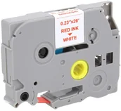 Etykiety do drukarek - Brother Zamiennik taśmy TZE-212 6mm biała/czerwony - miniaturka - grafika 1