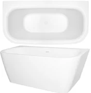 Wanny - Novoterm Wanna wolnostojąca przyścienna 150x75x58 cm/230 L z ,biała połysk MONA 150 - miniaturka - grafika 1