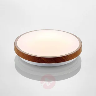 Lindby Mendosa lampa sufitowa LED, drewno, okrągła - Lampy sufitowe - miniaturka - grafika 5