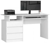 Biurka - Białe biurko komputerowe skandynawskie A0-D61 - miniaturka - grafika 1