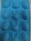 Formy do ciast - FOREMKA SILIKONOWA KRÓLIK JAJKO czekoladki ciastka - miniaturka - grafika 1