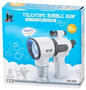 Ikonka Pistolet do robienia baniek mydlanych biały KX5906 - Zabawki militarne - miniaturka - grafika 7