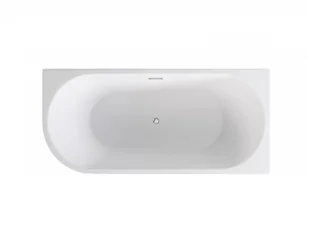 Besco Wanna wolnostojąca przyścienna 150x75 ZOYA Prawa + Złota maskownica syfonu - Wanny - miniaturka - grafika 6