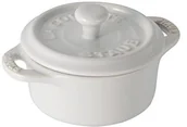 Rondle - Staub Mini Cocotte, okrągła, biała, 10 cm TGK - miniaturka - grafika 1