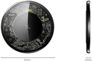 Baseus Ładowarka indukcyjna QI Simple 15W bezprzewodowa black WXJK-BA02 - Ładowarki do telefonów - miniaturka - grafika 6