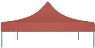 vidaXL Dach do namiotu imprezowego, 4 x 3 m, terakota, 270 g/m - Pawilony ogrodowe - miniaturka - grafika 5