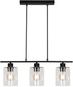 Lampy sufitowe - Rabalux Industrialna LAMPA wisząca MIROSLAW 5078 szklana OPRAWA tuby ZWIS na listwie czarny przezroczysty 5078 - miniaturka - grafika 1