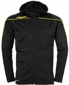 Kurtki i kamizelki sportowe męskie - uhlsport Uhlsport Stream 22 Track kurtka z kapturem dla dzieci, czarny, 152 - miniaturka - grafika 1