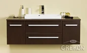 Szafki łazienkowe - Gante Szafka z umywalką 120/39C FKS seria Fokus Wenge Mat FKS-W-U120/39C FKS LIZ - miniaturka - grafika 1