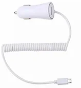 Ładowarki samochodowe - Shot Case Kabel ładowarki samochodowej Micro-USB do Huawei Y5 2019 Android smartfon uniwersalny port USB (BLAN - miniaturka - grafika 1