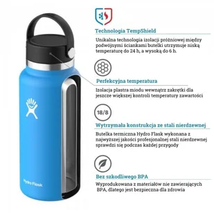 Hydro Flask Butelka termiczna 40 oz Wide Mouth 2.0 Flex Cap Hydro Flask - black W40BTS001 - Butelki termiczne - miniaturka - grafika 2