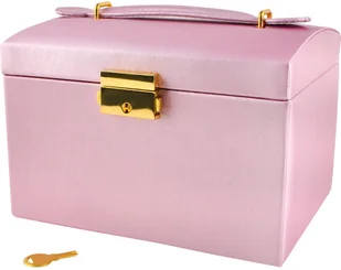 Iso Trade Kuferek na biżuterię, różowy - Kosmetyczki, organizery i kuferki - miniaturka - grafika 7