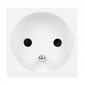 Listwy zasilające - NOEN FR, gniazdo modułowe 45x45mm 1x2P+Z, typ E french, 16A 250V, białe OR-GM-9010/W/FR - miniaturka - grafika 1
