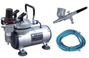 Mini kompresor tłokowy aerograf malowanie ciała - Pozostałe urządzenia kosmetyczne - miniaturka - grafika 2