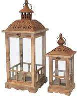 Świeczniki - Pigmejka Komplet lampionów PIGMEJKA Candela, brązowy, 2 elementy - miniaturka - grafika 1