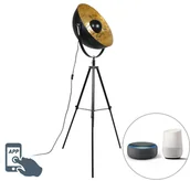 Lampy stojące - QAZQA Przemysłowa inteligentna lampa podłogowa czarny statyw  w tym WiFi A60 - Magna 50 Eglip - miniaturka - grafika 1