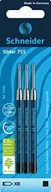 Naboje i atramenty - Schneider piśmiennicze kugelschreibermine Slider 755, trwały, XB, czarna, -częściowy kartę blistrową 77345 - miniaturka - grafika 1