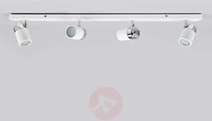 Lindby Nowoczesna 4-lampowa lampa łazienkowa chrom z białym IP44 - Kardo - Lampy sufitowe - miniaturka - grafika 4