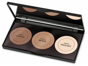 Golden Rose Contour Powder paleta do konturowania twarzy 3 x 3,5g - Bronzery i konturowanie twarzy - miniaturka - grafika 3