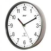 Zegary - Atrix Zegar radiowy super cichy slim chromowany ATE2019RC - miniaturka - grafika 1