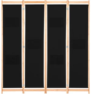 vidaXL Parawan 4-panelowy, czarny, 160x170x4 cm, tkanina vidaXL - Parawany - miniaturka - grafika 2