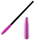 Pozostałe akcesoria do makijażu - Allepaznokcie Silikonowa szczoteczka do rzęs fioletowa czarny patyczek 50szt - miniaturka - grafika 1