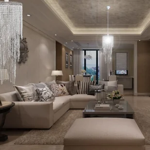 VidaXL Kryształowa lampa wisząca z abażurem 26 x 70 cm 241118 - Lampy sufitowe - miniaturka - grafika 6